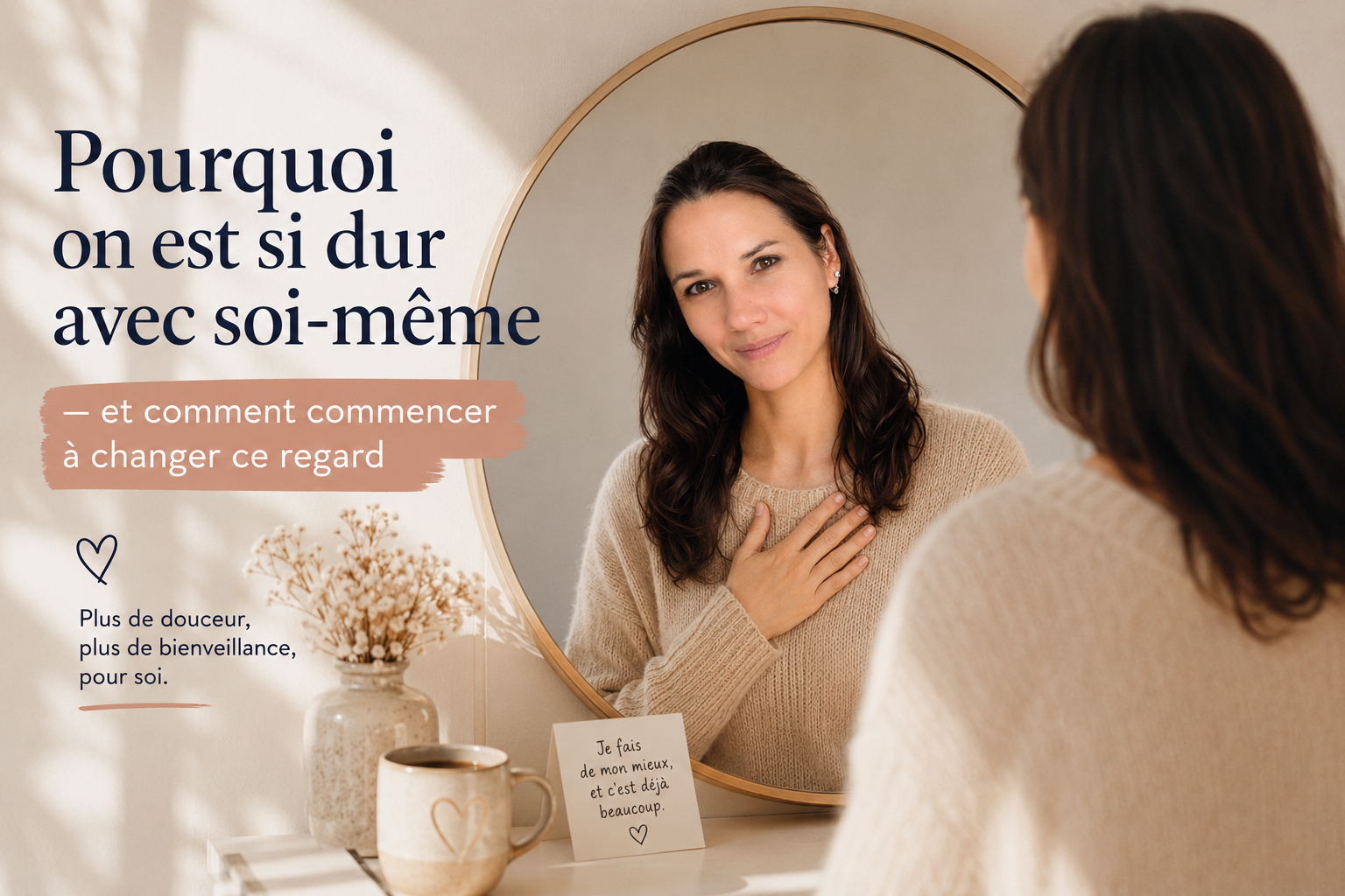 Pourquoi on est si dur avec soi-même — et comment commencer à changer ce regard